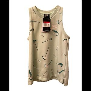 Nike girls youth green tank top size L NWT
